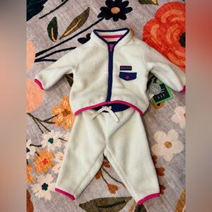 NEW GAP Arctic Fleece Baby Jacket and Pants Matching Set - White, Pink, Blue